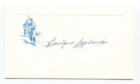 Enrique "Hank" Izquierdo Signed Card Autograph Baseball Roger Harris Collection