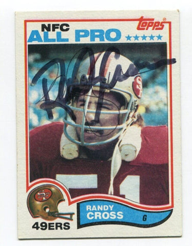 1982 Topps Randy Cross Signed Card Football Autographed #481