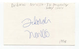 Deborah Norville Signed 3x5 Index Card Autographed  Inside Edition Today