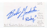 Bill Mendieta Signed 3x5 Index Card Autographed Actor Race Days Of Our Lives