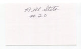 Bill Stits Signed 3x5 Index Card Autographed NFL Football Detroit Lions