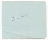 Anne Burr VINTAGE Signed Album Page Autographed Signature Actress Radio