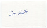 Tom Wright Signed 3x5 Index Card Baseball Autographed Signature