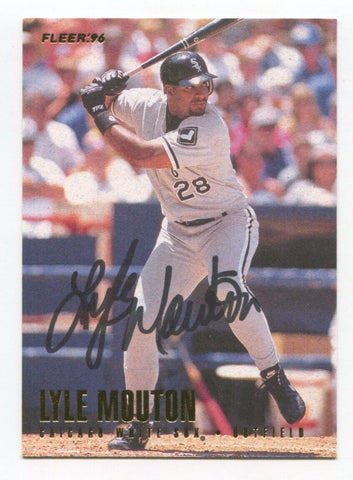 1996 Fleer Lyle Mouton Signed Card Baseball MLB Autographed AUTO #74