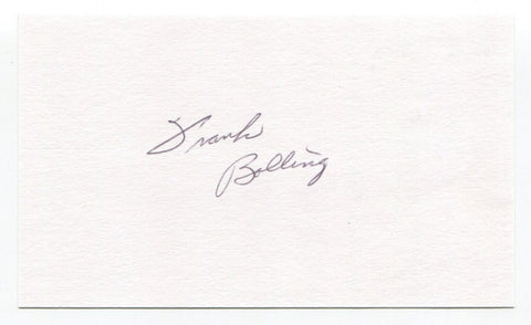 Frank Bolling Signed 3x5 Index Card Autographed Baseball MLB Detroit Tigers