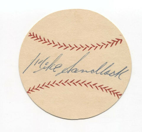 Mike Sandlock Signed Paper Baseball Autographed Signature Pittsburgh Pirates