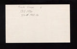 Frank "Creepy" Crespi Signed 3x5 Index Card Signature Autograph Baseball Player