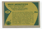 1988 Max Montoya Signed Card Football Autographed #30