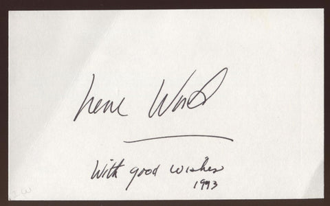 Irene Worth  Signed Index Card Autographed Signature Auto 