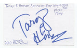 Taraji P. Henson Signed 3x5 Index Card Autographed Signature Actress