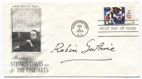 Robin Guthrie Signed FDC First Day Cover Autographed Vintage Signature Artist