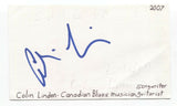 Colin Linden Signed 3x5 Index Card Autographed Signature Musician Guitarist