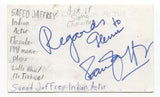 Saeed Jaffrey Signed 3x5 Index Card Autographed Signature Actor