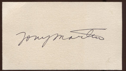 Tony Martin Signed Card  Autographed Singer Vocalist AUTO Signature