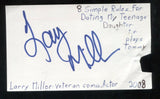 Larry Miller Signed 3x5 Index Card Autographed Signature Actor