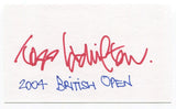 Todd Hamilton Signed 3x5 Index Card Autographed PGA Golf 2004 British Open Champ