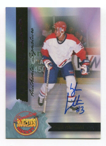 1994 Signature Rookie Hugh Hamilton Signed Card Hockey NHL Autograph AUTO #16