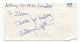 Anthony Griffith Signed 3x5 Index Card Autographed Signature Comedian Actor