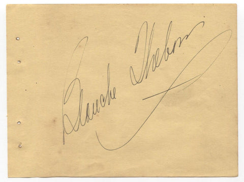 Blanche Thebom Signed Album Page Autographed 1948 Signature