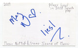 Megan Nuttall Signed 3x5 Index Card Autograph Actress Sound Of Music Play