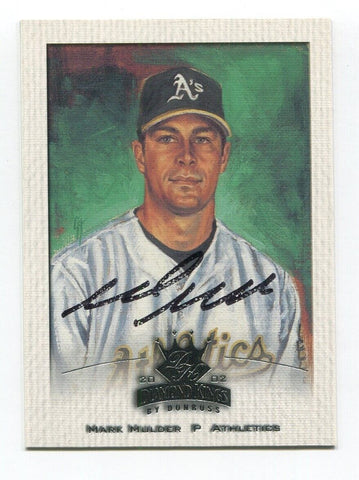 2002 Donruss Diamond Kings Mark Mulder Signed Card Baseball Autographed AUTO #77