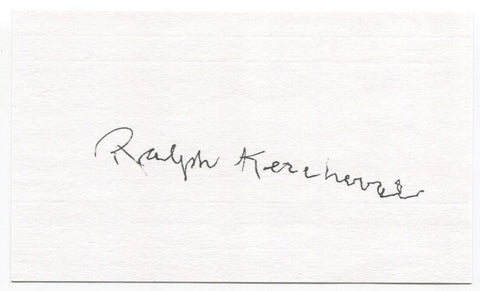 Ralph Kercheval Signed 3x5 Index Card Autographed NFL Football Brooklyn Dodgers