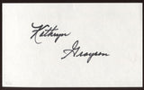 Kathryn Grayson Signed Index Card Signature Autographed AUTO 