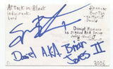 Attack In Black Daniel Romano Spencer Burton Signed 3x5 Index Card Autographed