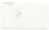 Spider Jorgensen Signed 3x5 Index Card Baseball Autographed Signature Dodgers