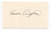 Frances Langford Signed 3x5 Index Card Autographed Actress Yankee Doodle Dandy