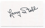 Larry Stahl Signed 3x5 Index Card Autographed MLB Baseball New York Mets