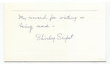 Shirley Seifert Signed Card Autographed Signature Author Writer