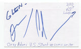 Orny Adams Signed 3x5 Index Card Autographed Signature Comedian Comic Writer