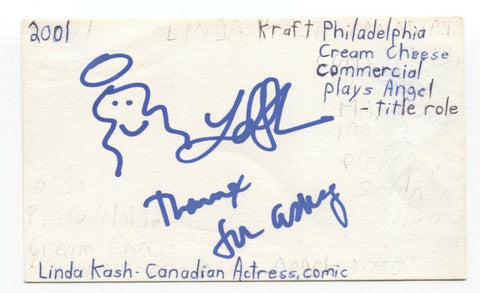 Linda Kash Signed 3x5 Index Card Autograph Signature Actress Seinfeld
