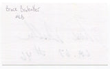 Bruce Brubaker Signed 3x5 Index Card Autographed 1967 Los Angeles Dodgers