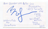 Ben Gunderson Signed 3x5 Index Card Autographed Actress Americas Got Talent