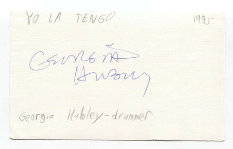 Yo La Tengo - Georgia Hubley Signed 3x5 Index Card Autographed Signature