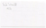 Fred Schmidt Signed 3x5 Index Card Autographed MLB Baseball St Louis Cardinals