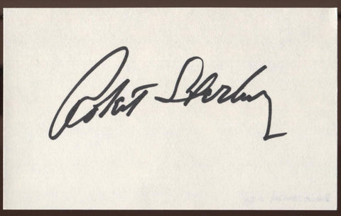 Robert Sterling Signed Index Card Signature Vintage Autographed Vintage Actor