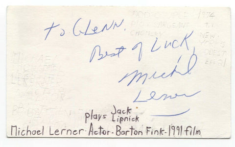 Michael Lerner Signed 3x5 Index Card Autographed Signature Actor X-Men