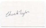 Chuck Taylor Signed 3x5 Index Card Autograph Baseball MLB St. Louis Cardinals