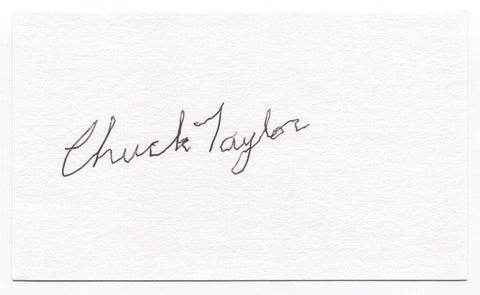 Chuck Taylor Signed 3x5 Index Card Autograph Baseball MLB St. Louis Cardinals