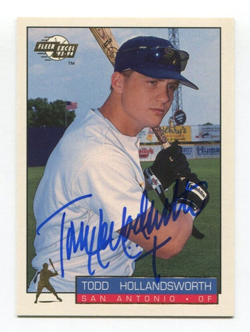 1993 Fleer Excel Todd Hollandsworth Signed Card MLB Baseball Autographed #215