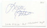 Leeza Gibbons Signed 3x5 Index Card Autographed Signature Actress Host ET