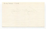 Barney McCosky Signed 3x5 Index Card Baseball Autographed Signature