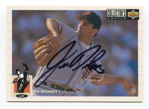 1993 Upper Deck CC Jim Deshaies Signed Card Baseball MLB Autograph AUTO #91