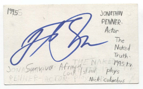 Jonathan Penner Signed 3x5 Index Card Autographed Signature Actor