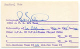 Pete Beathard 3x5 Index Card Autographed Signature Kansas City Chiefs Debut 1964