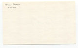 Ransom Jackson Signed 3x5 Index Card Baseball Autographed Signature