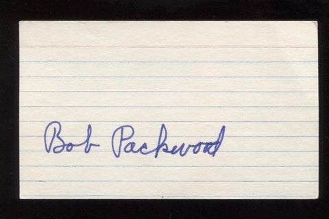 Bob Packwood Signed 3x5 Index Card Autographed Signature AUTO Senator